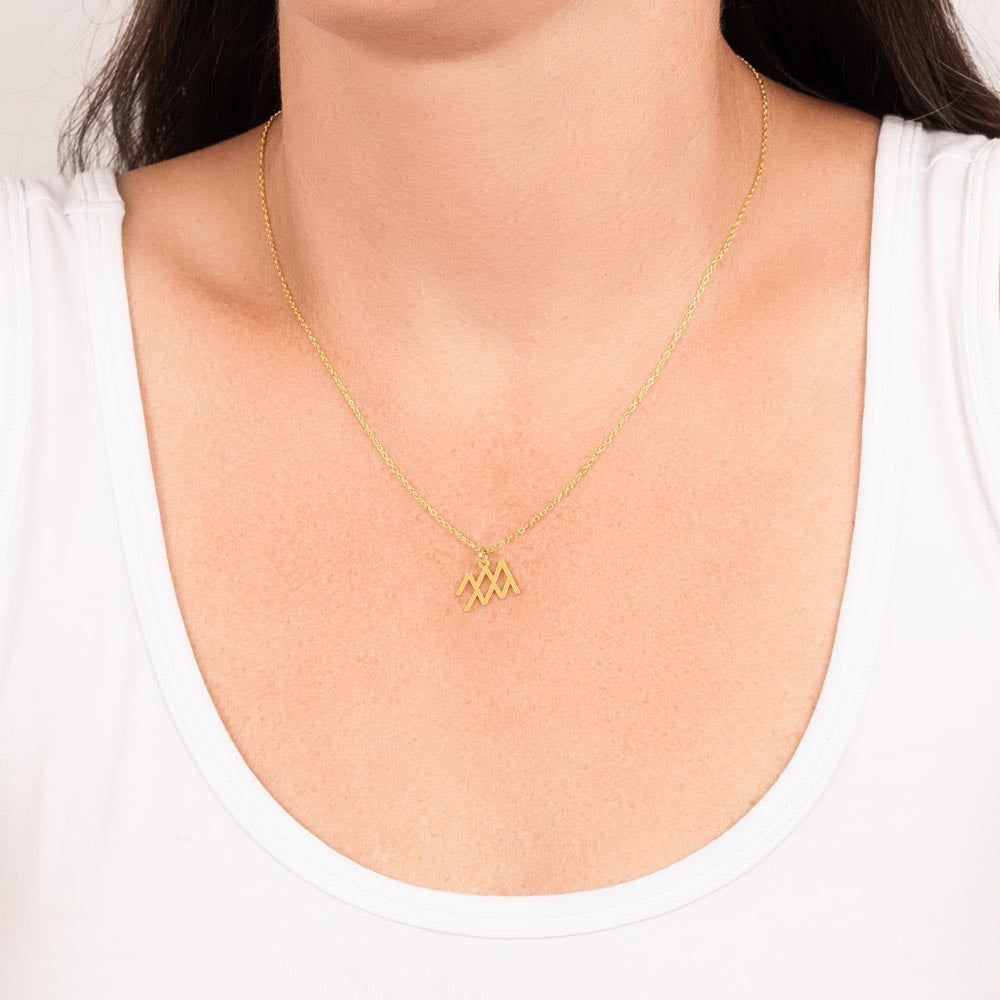 Starlit Self Zodiac Charm Necklace – Astrology Sign Pendant in Stainless Steel or 18K Gold Finish