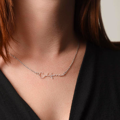 Starlit Self Signature Necklace – Personalized Name Pendant in Stainless Steel or 18K Gold Finish