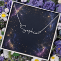 Personalized Name Necklace – Flowing Script Name Pendant in Stainless Steel or 18K Gold Finish | Starlit Self