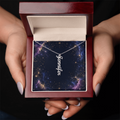Personalized Name Necklace – Vertical Script Name Pendant in Stainless Steel or 18K Gold Finish | Starlit Self