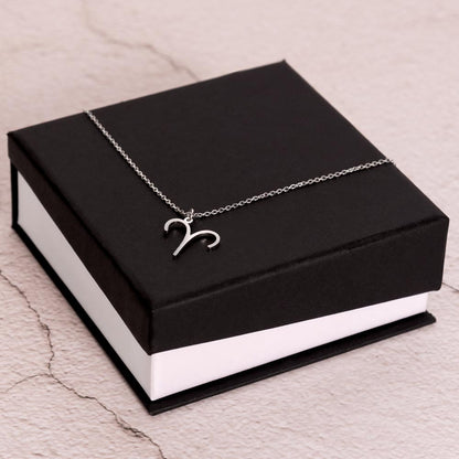 Starlit Self Zodiac Charm Necklace – Astrology Sign Pendant in Stainless Steel or 18K Gold Finish