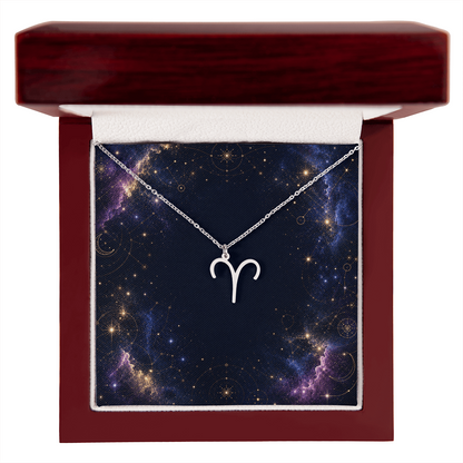Starlit Self Zodiac Charm Necklace – Astrology Sign Pendant in Stainless Steel or 18K Gold Finish