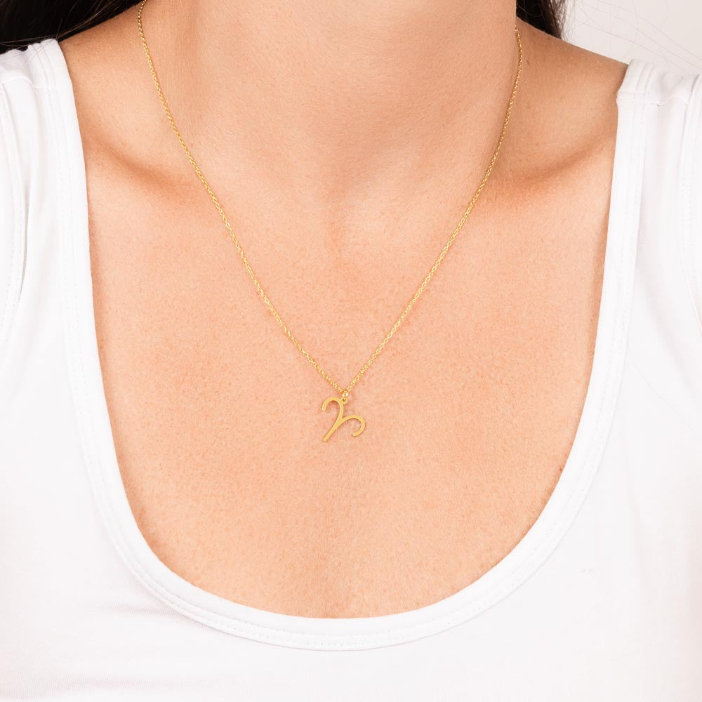 Starlit Self Zodiac Charm Necklace – Astrology Sign Pendant in Stainless Steel or 18K Gold Finish