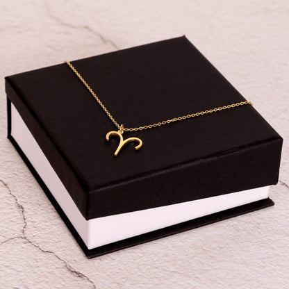 Starlit Self Zodiac Charm Necklace – Astrology Sign Pendant in Stainless Steel or 18K Gold Finish
