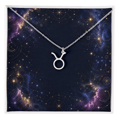 Starlit Self Zodiac Charm Necklace – Astrology Sign Pendant in Stainless Steel or 18K Gold Finish