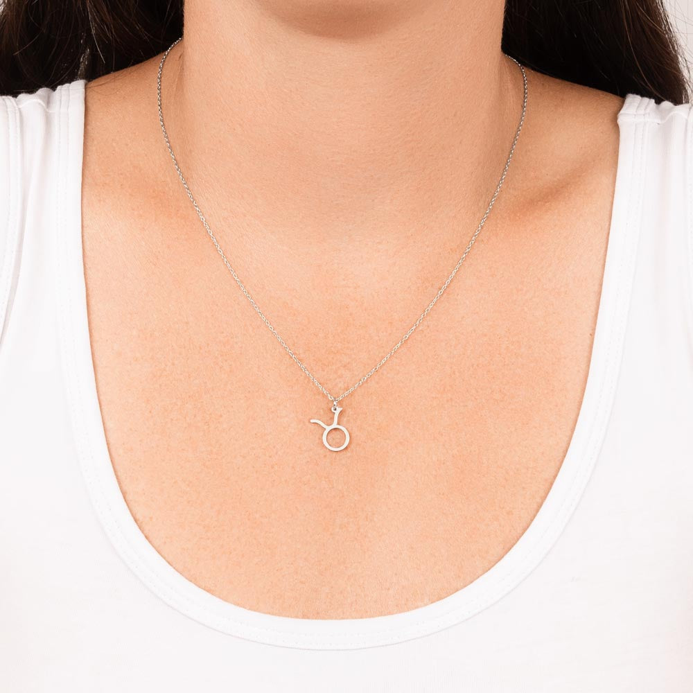 Starlit Self Zodiac Charm Necklace – Astrology Sign Pendant in Stainless Steel or 18K Gold Finish