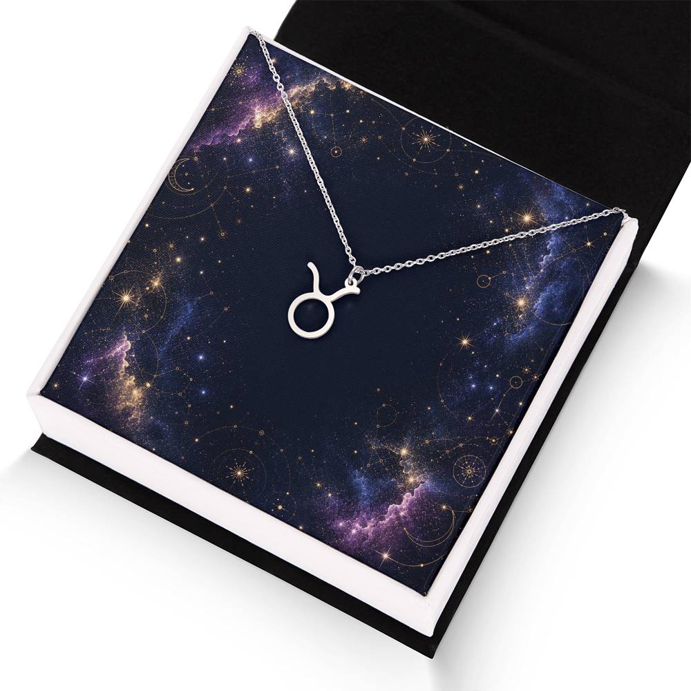 Starlit Self Zodiac Charm Necklace – Astrology Sign Pendant in Stainless Steel or 18K Gold Finish