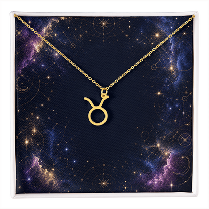 Starlit Self Zodiac Charm Necklace – Astrology Sign Pendant in Stainless Steel or 18K Gold Finish