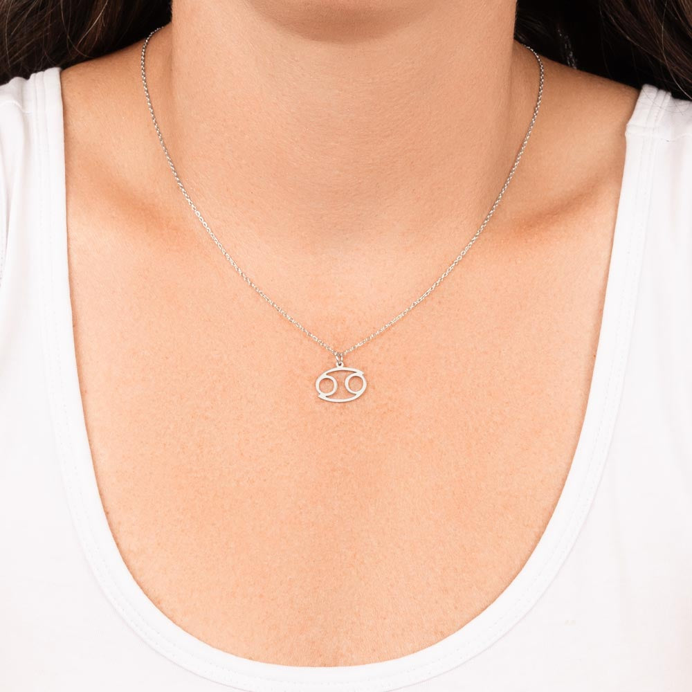Starlit Self Zodiac Charm Necklace – Astrology Sign Pendant in Stainless Steel or 18K Gold Finish
