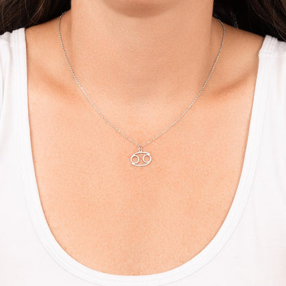 Starlit Self Zodiac Charm Necklace – Astrology Sign Pendant in Stainless Steel or 18K Gold Finish