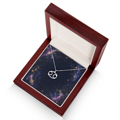 Starlit Self Zodiac Charm Necklace – Astrology Sign Pendant in Stainless Steel or 18K Gold Finish