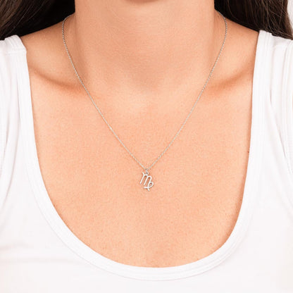 Starlit Self Zodiac Charm Necklace – Astrology Sign Pendant in Stainless Steel or 18K Gold Finish