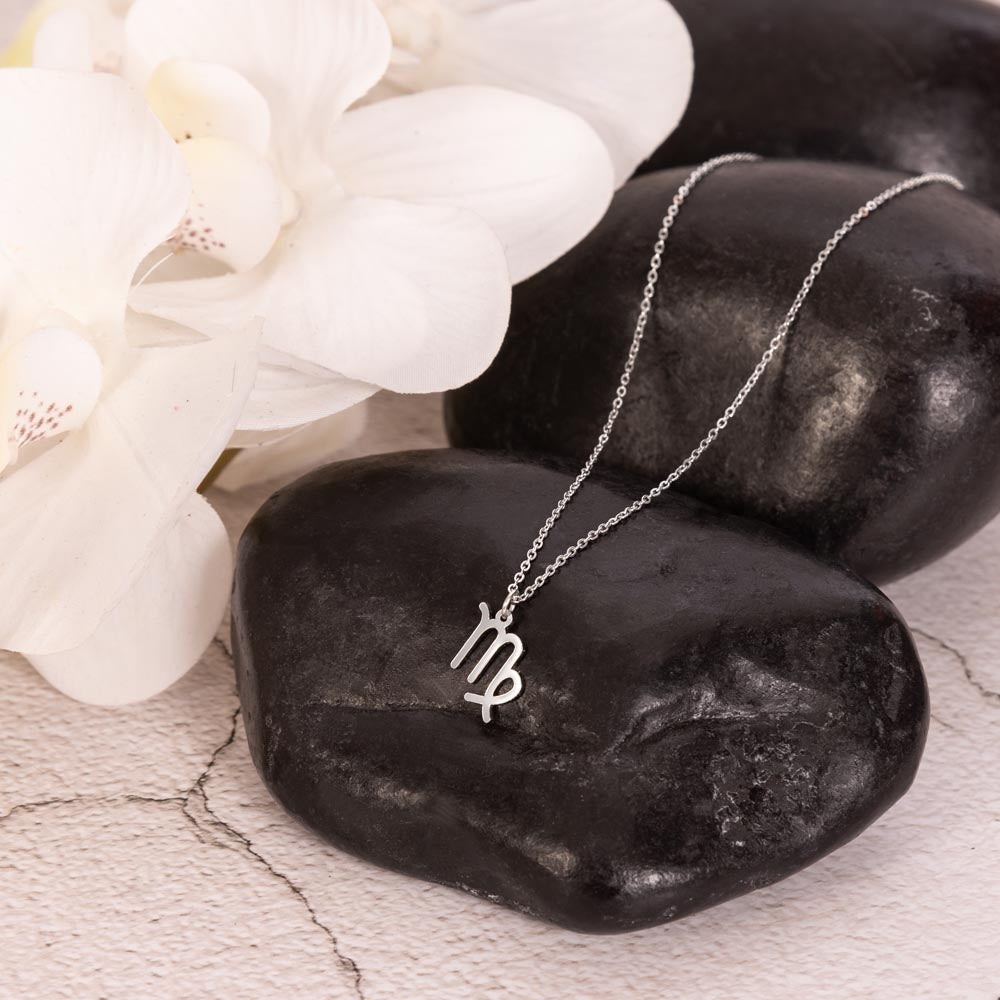 Starlit Self Zodiac Charm Necklace – Astrology Sign Pendant in Stainless Steel or 18K Gold Finish