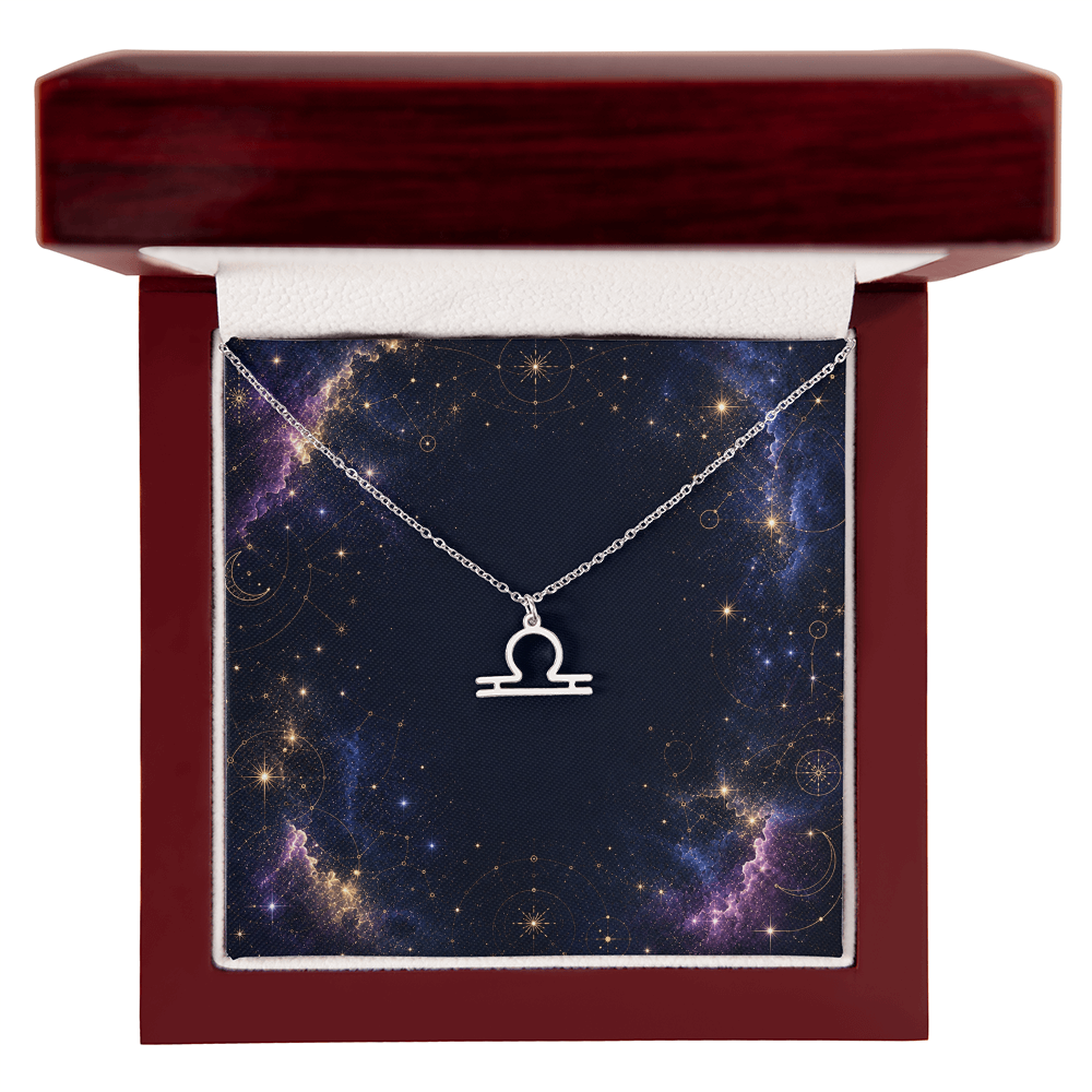 Starlit Self Zodiac Charm Necklace – Astrology Sign Pendant in Stainless Steel or 18K Gold Finish