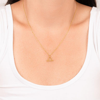 Starlit Self Zodiac Charm Necklace – Astrology Sign Pendant in Stainless Steel or 18K Gold Finish