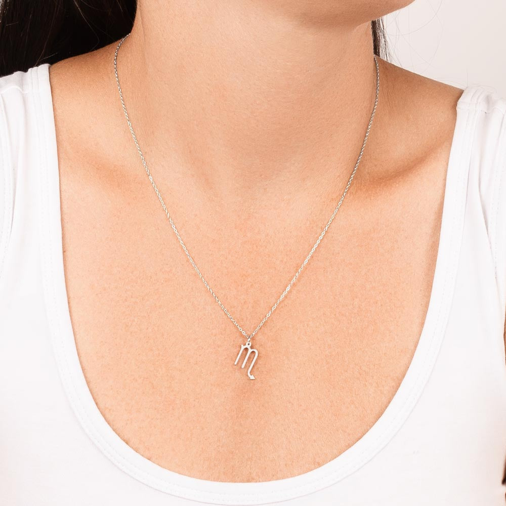 Starlit Self Zodiac Charm Necklace – Astrology Sign Pendant in Stainless Steel or 18K Gold Finish