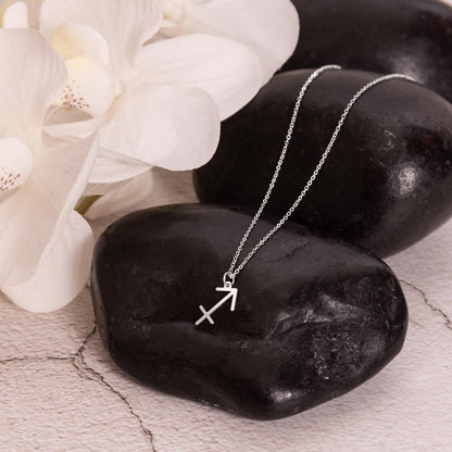 Starlit Self Zodiac Charm Necklace – Astrology Sign Pendant in Stainless Steel or 18K Gold Finish