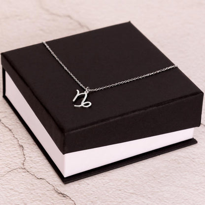 Starlit Self Zodiac Charm Necklace – Astrology Sign Pendant in Stainless Steel or 18K Gold Finish