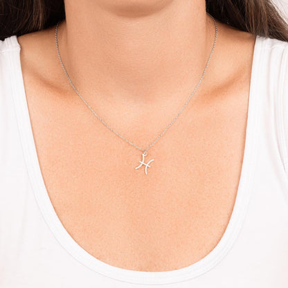 Starlit Self Zodiac Charm Necklace – Astrology Sign Pendant in Stainless Steel or 18K Gold Finish
