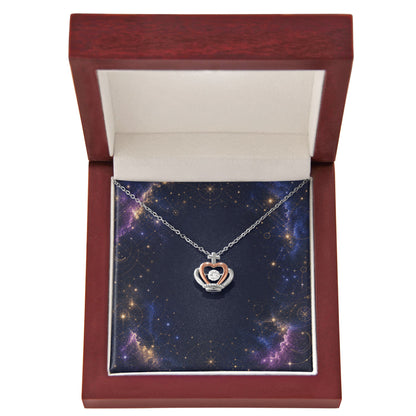 Starlit Self Crown Light Necklace – Sterling Silver Crown Pendant with Dancing Cubic Zirconia